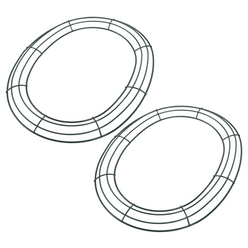 HOMOCONO 2pcs Shaped Wreath Frame Sturdy Base for Holiday Decorations for Easter Crafts and Floral Garlands Wreath Making Tools