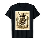 occhiali da sole vintage cowboy rospo animali arte aliena ufo western maglietta