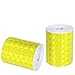 Price comparison product image kuou 2 Rolls 3m*50mm Yellow Security Marking TapeWaterproof Reflective Tape Self-Adhesive Safe Marking Tape Warning Tape High Intensity Prismatic Reflective