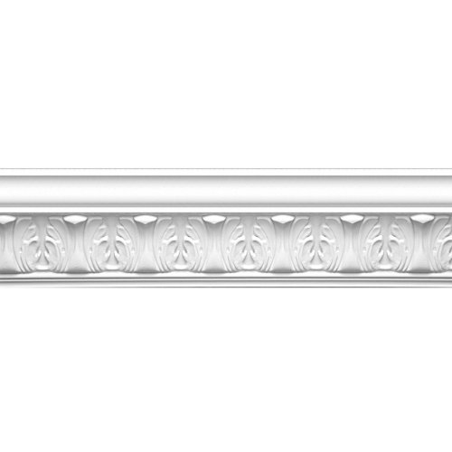 Focal Point 23145 Athenian Leaves Crown Moulding 4 1/8-Inch by 8 Foot, Primed White, 8-Pack