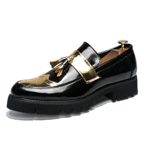 Men's Summer Fashionable Casual Tassel Decor PU Leather Slip-on Shoes, Office Tassel Loafers, Simple Design Elegant Plain Loafers, Business Style Temperament Flats for Daily Wear, Footwear Work Shoes