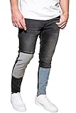 Picture of BETTRFIT CLOTHING Men's Skinny Fit Jeans - Mid Rise & Stretchy Denim Pants for Men - Casual Denim Jeans - Tapered Jeans for Men - Black