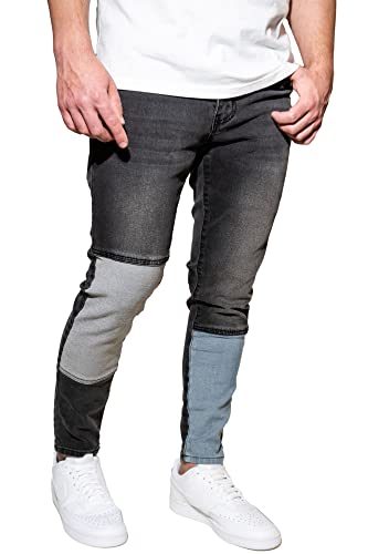 BETTRFIT CLOTHING Men's Skinny Fit Jeans - Mid Rise & Stretchy Denim Pants for Men - Casual Denim Jeans - Tapered Jeans for Men - Black