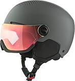 Alpina Arber Visor - Casco de esquí Seguro y Ligero para Adultos, con Visor Alpina, absorción de Impactos óptima, Coffee Grey, M (54-58)