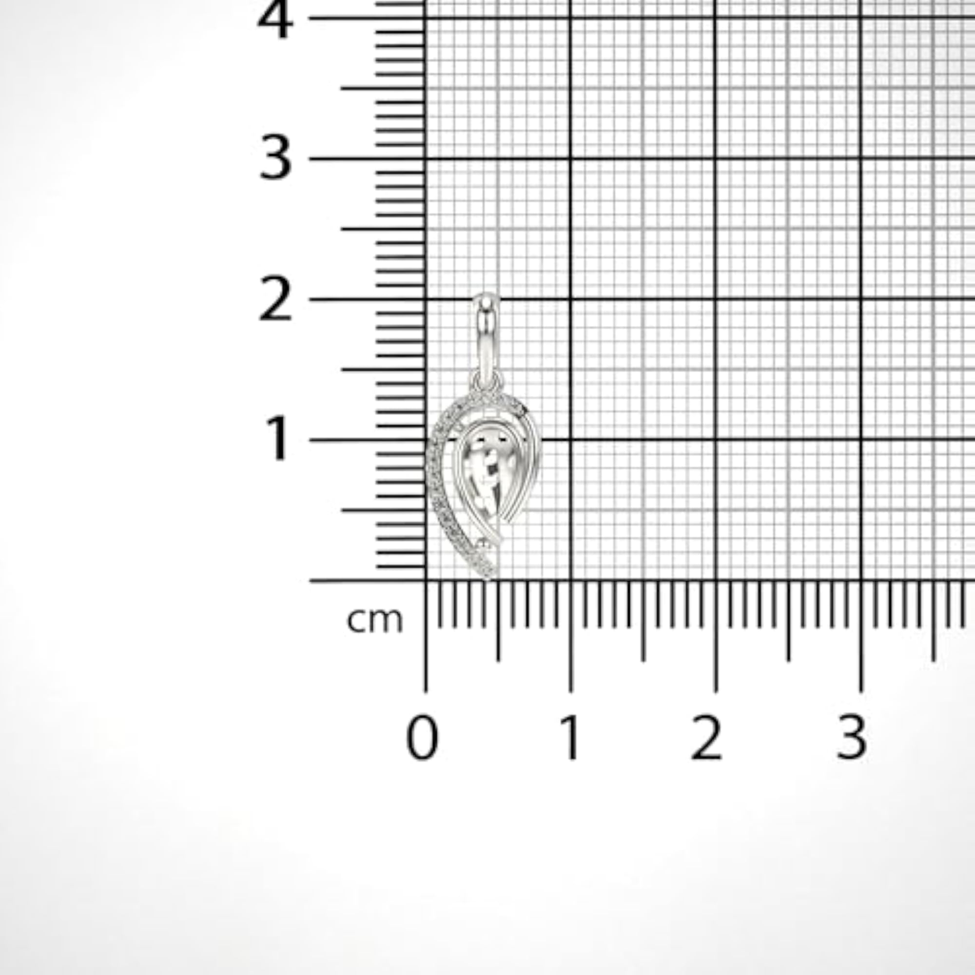 Women's Sterling Silver & Lab Grown Diamond Pendant, 0.07cts