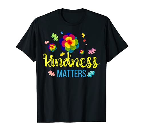 Kindness Matters - Rompecabezas de autismo único regalo de flores Camiseta