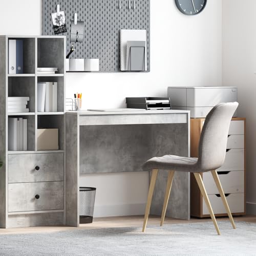 Générique Bureau ordi Gris béton Panneau MDF 90 x 50 x 76 cm Bureau ordi,Meubles,Meubles de...