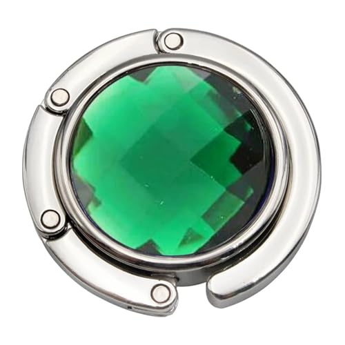 DSFIHJO Cuelga bolsos mesa Perchero portátil redondo con gancho for estudiantes, de cristal, plegable, metal, multifuncional Soporte para bolsos de mano multiusos(Color18)