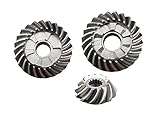Asaki Gear Set Compatible with Yamaha Outboard 50/60 hp F50 F60 69W-45551-00+69W-45560-00+62Y-45571-00