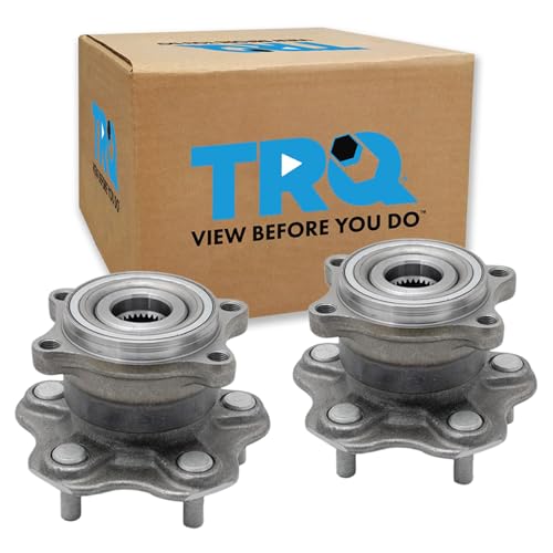 Image of TRQ Rear Driver and Passenger Side Wheel Bearing and Hub Assembly Set 2 Piece Compatible with 2003-2008 Infiniti FX35