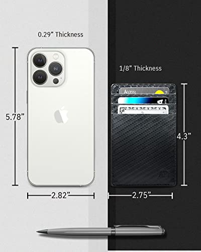 Access Denied Slim Minimalist Wallets For Men & Women - Leather Front Pocket Thin Mens Wallet RFID Credit Card Holder Gifts For Men4