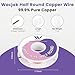 Wacjck 16 Gauge Half Round Copper Wire, 99.9% Pure Copper, Half Round Soft Copper Wire for Jewelry Making,1.3 oz 18 Ft