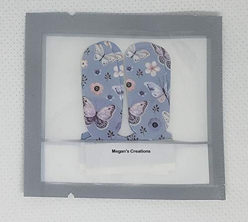 Butterfly Accent Nail Polish Wraps - Nail Polish Strips- Set of 4
