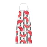 BNQL Watermelon Apron with Pockets Watermelon Fruit Lover Gifts Watermelon Kitchen Apron Watermelon Baking Apron Summer Apron