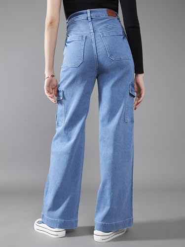 Image of Dolce Crudo High Rise Wide Leg Jeans for Women