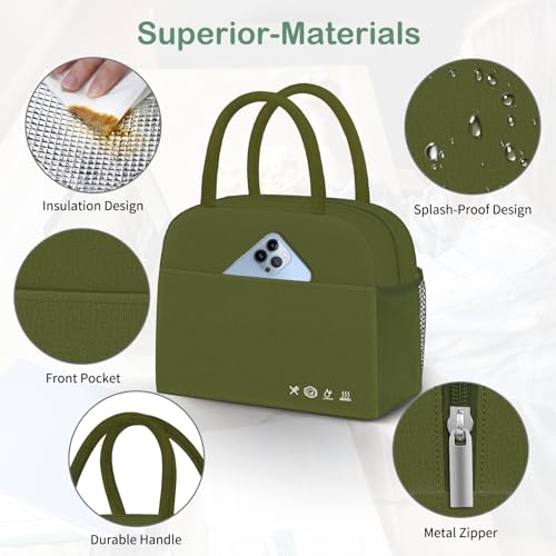 DALINDA Lunch Bag Lunch Box for Women Men…