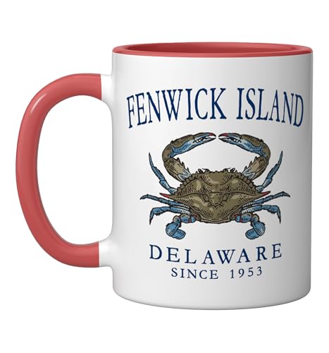 Taza de cerámica Fenwick Island Delaware con diseño náutico miniatura 1