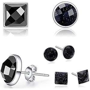 ブラックオニキス×マザーオブパール カービングピアス Amazon | ピアス ブラックオニキス メンズ レディース 四角 丸