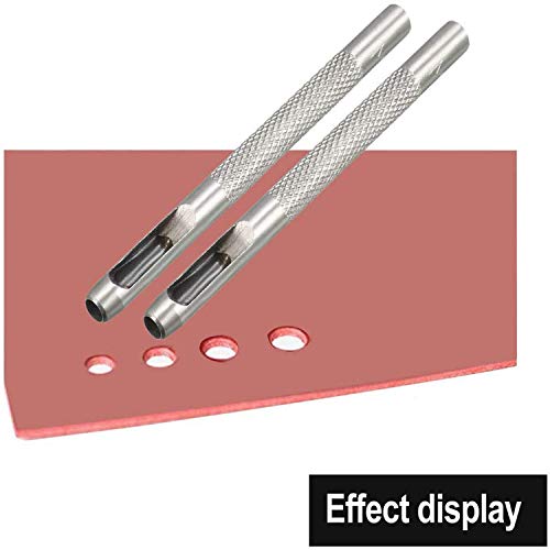 Carbon Steel Hollow Leather Punch Set Kit Heavy Duty Round Leather Hole Tool For Watch Cloth Belt Gaskets (6Pieces(Inch) Hollow Punch Set) #TOP4