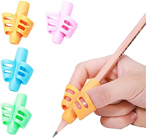 ODDEL Pencil Grips - Pencil Grips for Kids Handwriting, Pencil Holders for Toddlers Children, Pen Grip for Preschool, School Supplies, Pencil Grip Posture Correction Writing Aid Tool (10PACK) (4PACK)