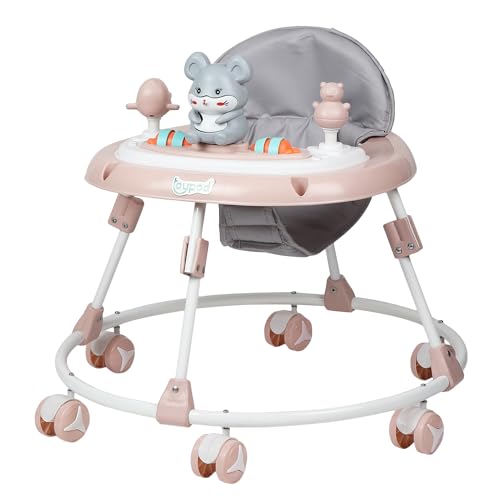 Image of JoyRide Musical Baby Walker with Adjustable Seat, Interactive Toy Bar, Foldable Design, 6-18 Months (Beige)