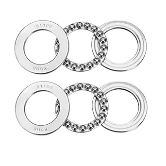 INVENTO 2Pcs 51106 30mm Axial Thrust Ball Bearing 30x47x11mm Single Direction carbon steel ball bearing