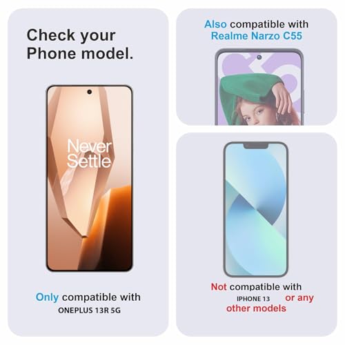 Image of Tempered Glass Screen Protector Compatible for ONEPLUS 13R 5G / ONEPLUS 13R with Edge to Edge Coverage and Easy Installation Kit