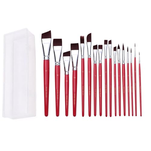 Pinceaux de peinture à l'huile et aquarelle lot de pinceaux poils nylon beaux arts
