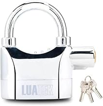 Cadeado antifurto, bloqueio de alarme, cadeado portátil para bicicleta motocicleta cadeado de portao antifurto