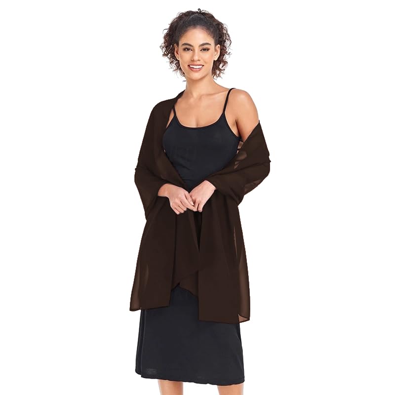 Van Der Rich ® - Estola de Gasa de Seda Bufanda Chal Ligero - Mujer