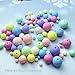 LIMAOLLY 800 Pieces 6mm Acrylic Round Pastel Beads Candy Color Frosted Plastic Spacer Beads for Jewelry Making Earring Bracelet Necklace Home Decoration