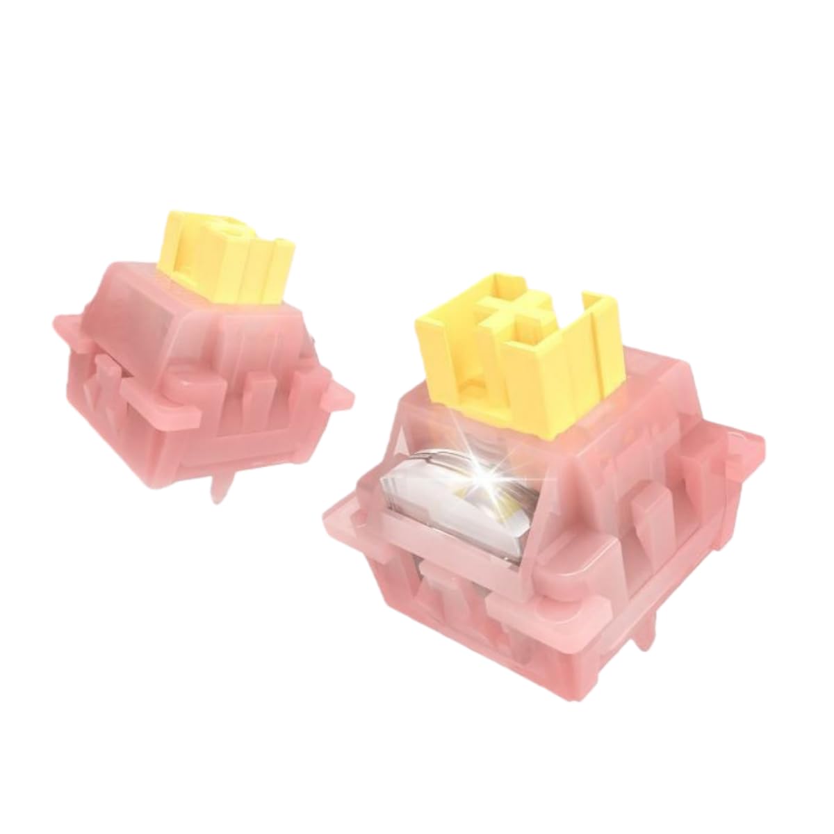 Outemu Silent Peach Hall Effect Magnetic Switches,Magnetic Mechanical Keyboard Switch with Light Guide,Universal Compatibility for Gaming Keyboard,Quiet Switches for Custom Keyboard (35, silent peach)