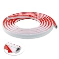 Duzzy Flexible Quarter Round Molding Self-Adhesive, 9.8FT Peel and Stick Molding Trim for Ceiling Molding, Baseboard, Background Wall, Mirror/Cabinet/Corner/Countertop Edge Trim (White)