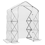 タカショー ビニールハウス ウォークイン 折りたたみ温室 大型 W146.5×D79.5×H193cm ブラック/クリア 大型 工具不要 横開閉 スチール GRH-F19