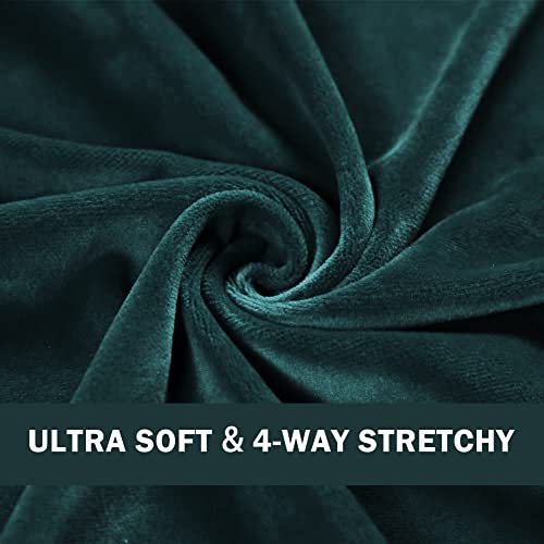Cozzyon Women Velour Leggings, High Waist Soft Leggings Warm Winter Velour Yoga Pants（Green,L #TOP6