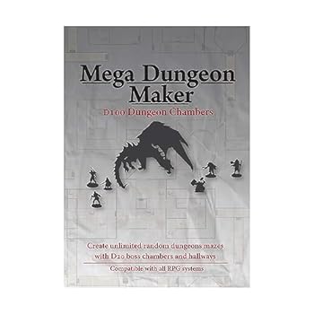 Paperback Mega Dungeon Maker: D100 Dungeon Chambers for Fantasy Roleplaying Games (RPG) DnD 5e and more Book