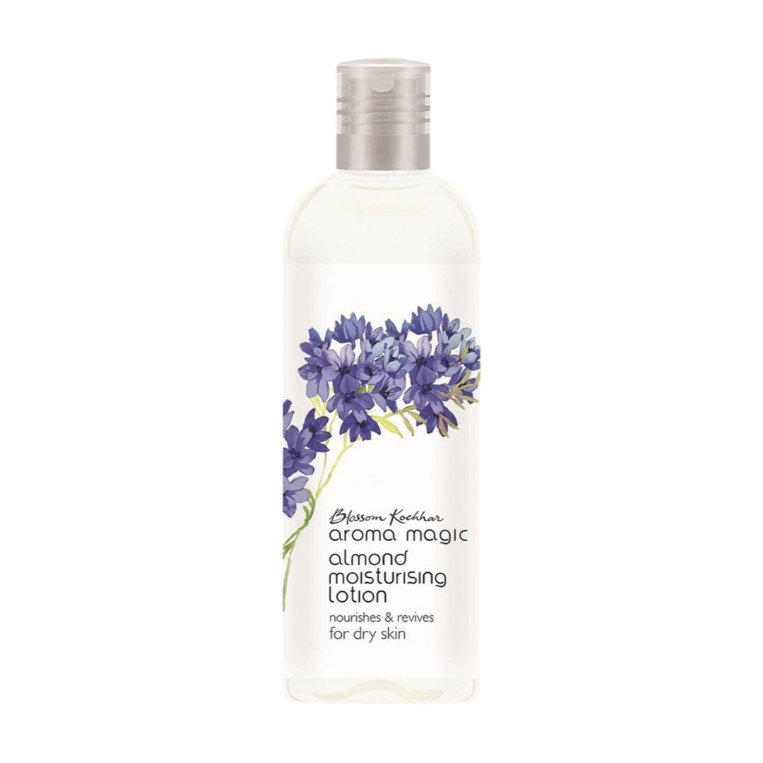 Aroma Magic Almond Moisturising Lotion SPF 15| for 24H nourishment |Moisturizes & revives skin| lotus leaf extracts, jojoba oils, geranium & rose essential oils| Daily Use for Dry Skin - 200ml