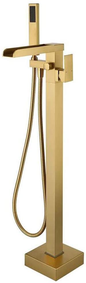 Robinet de baignoire cascade au sol pour un bain relaxant style spa