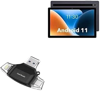 BoxWave Smart Gadget Compatible with ApoloSign Android 11 Tablet M108 (10 in) - AllReader SD Card Reader, microSD Card Reader SD Compact USB - Jet Black