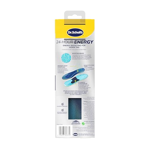 Dr. Scholl’s 24-Hour Energy Einlegesohlen- Gibt mit jedem Schritt Energie zurück, lindert müde, schmerzende Füße mit Memory Foam, Boosting-Beads-Technologie, flexible Fußgewölbestütze, EU Größe 35-40