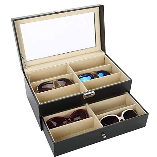 QSYJCCXD Slots Organizador de casos de cuero PU con cajón de joyas para almacenamiento y exhibición
