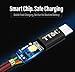 USB C Short Charging Cord USB A to Type C Cable 3A 8inch Silk Braided Fast Charging for Galaxy S8/S9/S10/S20/S21/S22/S23/Note8/Note9/Note10/LG/Pixel/Power Bank-Red 3Pack