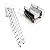 Undercat Wall-Mounted Attic Ladder, 12 Steps Pull Down Attic Stairs, Telescoping Folding Stairs with Pull Rod & Handrails, Retractable Loft Ladder, 661Lbs Load Capacity (Black)