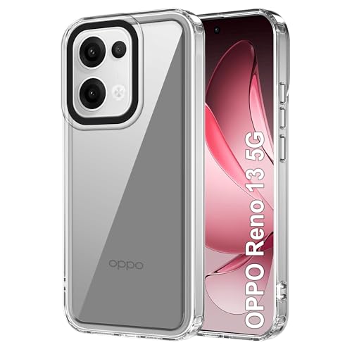 Image of Zapcase Back Case Cover for Oppo Reno 13 5G | Compatible for Oppo Reno 13 5G Back Cover | Case Cover with Camera Protection | (TPU + PC | Transparent)