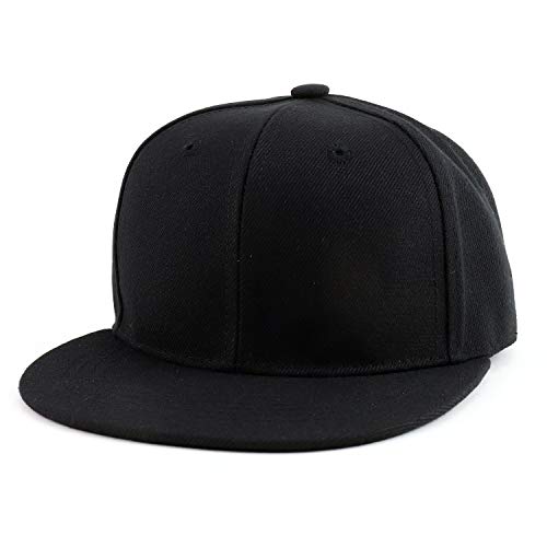Image of Trendy Apparel Shop Infant to Youth Plain Structured Flatbill Snapback Cap