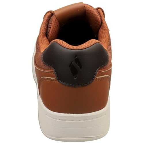 Skechers Herren Koopa Harry Kane Court Sneaker, Kastanienleder, Wildleder, Netzstoff, brauner Rand, 45 EU – Ansicht 4