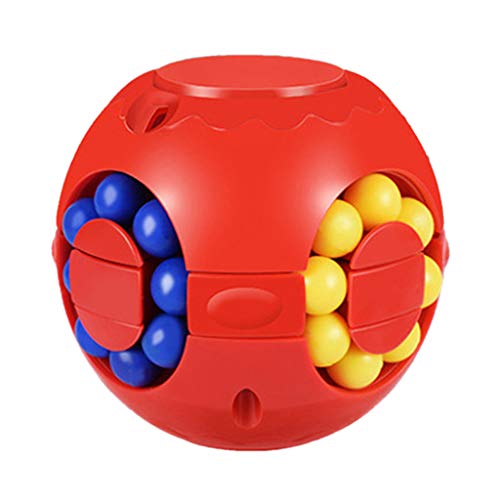 BENGKUI Fingertip Rotating Top Lanyard,Children Fingertip Rotating Top Kids Early Education Puzzle Creative Teenager Decompression Toys Child Birthday Red