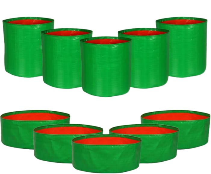 JIRSTAME Grow Bags 12 X 12 inch -Pack of 5 & 15 X 6 inch -Pack of 5 for Terrace Gardening Grow Bag (B0CKC3N11H) Amazon Price History, Amazon Price Tracker