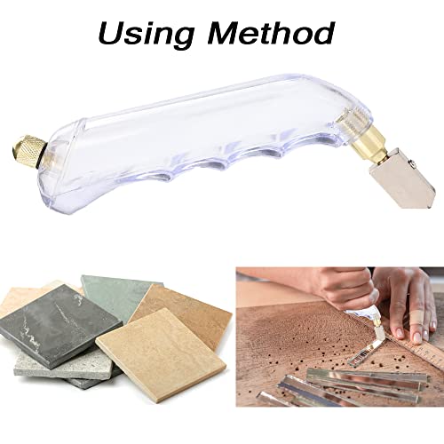 6Pcs Pistol Oil Glass Cutter Oil Feed Glass Cutter With Extra 2-6Mm Replaceable Head And Oil Reservoir Stained Glass Cutting Tools For Mirrors Window Glass Panes Ceramic Tile, Blue And White #TOP2