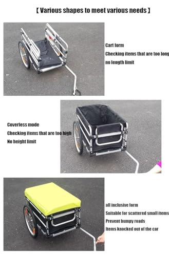 Rimorchio per biciclette elettriche, rimorchio fuoristrada dietro il camper, con contenitore pieghevole per un facile trasporto e avventura